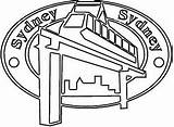 Australia Sidney Monorail Emblem Coloring sketch template