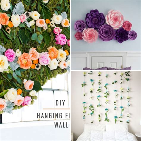 simple diy flower wall decor ideas  overflowing