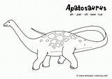Coloring Dinosaur Apatosaurus Pages Neck Long Names Color Kids Popular Rex Choose Board Coloringhome sketch template