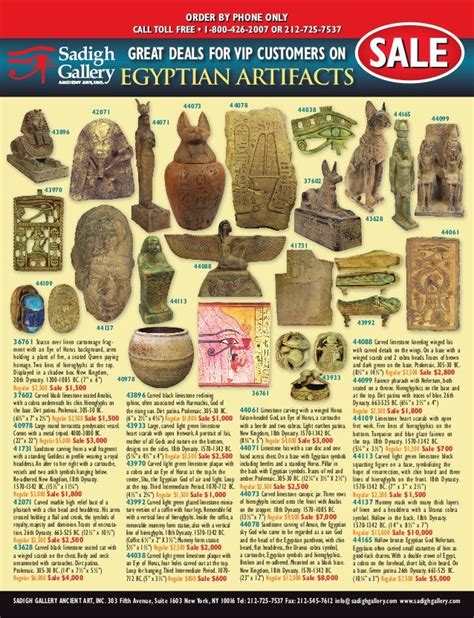 Sadigh Gallery Ancient Art Egyptian Artifacts Sale