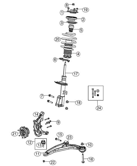 diagram suspension front    dodge journey