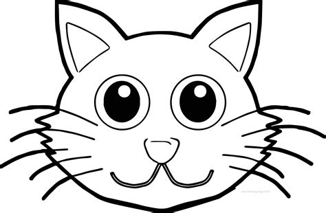 cat face front coloring page wecoloringpagecom cat face drawing