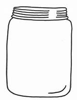 Jar Mason Clipart Empty Jars Cookie Clip Glass Outline Template Drawing Coloring Printable Cliparts Stamps Pages Line Digital Library Open sketch template