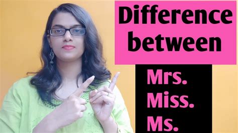 difference between mrs ms miss youtube