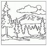 Coloring Mountain Pages Mountains Printable Scenery Smoky Rocky Kids Adult Forest Children Erosion Color Landscape Book Print Colouring Sheets Scene sketch template