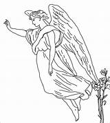 Angel Coloring Pages Angels Guardian Printable Male Drawing Color Colouring Sheets Kids Drawings Print Engravings Suggestions Keywords Related 2009 Peoples sketch template