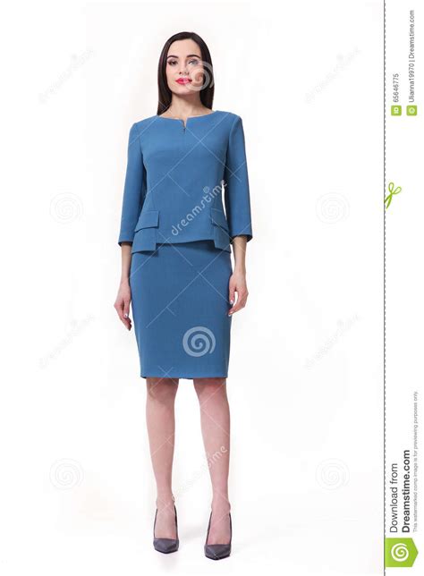 asian fashion model girl in official clothes stock image