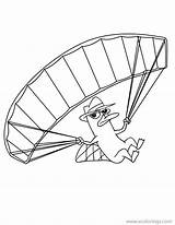 Perry Paraglider Platypus Phineas Ferb Xcolorings 55k 880px 680px sketch template