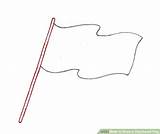 Flag Drawing Pakistan Draw Drawings Checkered Paintingvalley Step Do Fluttering Wikihow sketch template
