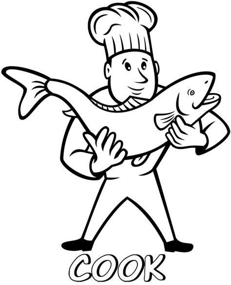 cook  fish coloring page  kids topcoloringpagesnet