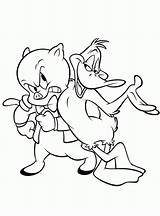 Porky Pig Looney Tunes Bugs Barbera Hanna Annoyed Daffy Colorear Cartoons Coloringhome sketch template