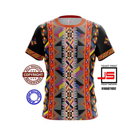 Baju Tradisional Tshirt Etnik Sabah Shopee Malaysia