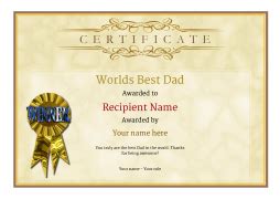 worlds  dad certificates   templates  awardbox
