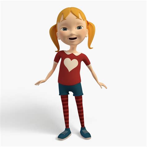 3d Cartoon Character Girl