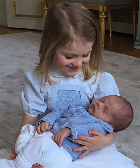 princess victoria of sweden poses with prince oscar woman s day