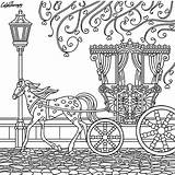 Carriage Coloring Horse Pages Wagon Buggy Color Drawn Printable Getcolorings Horses Choose Board Template Drawing sketch template