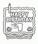 Birthday Coloring Pages Happy 1st Kids Card Colouring Wuppsy Printables sketch template