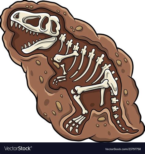 illustration  cartoon  rex dinosaur fossil    preview