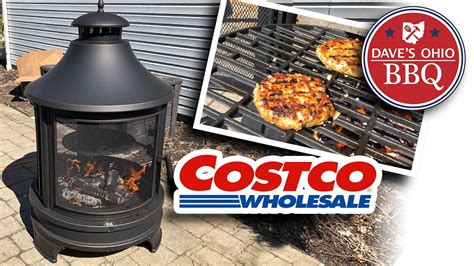 costco outdoor cooking fire pit unboxing assembly  test run youtube