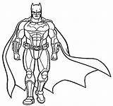 Batman Coloring Superheroes Pages Printable Drawing sketch template