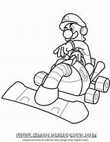 Coloring Kart Pages Go Comments Mario Printable sketch template
