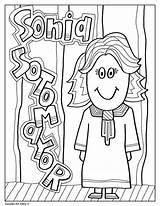 Sonia Sotomayor Heritage Hispanic Month Classroomdoodles sketch template