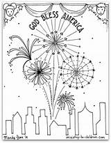 Coloring Pages July 4th Patriotic America God Bless Printable Sunday School Children Kids Bible Flag Ministry Pdf Color Church Sheets sketch template