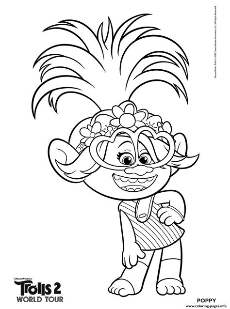 cooper  poppy trolls  coloring page poppy coloring page cute