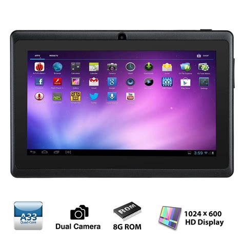 android  quad core tablet pc mid gb dual camera wifi bluetooth black pcmacs