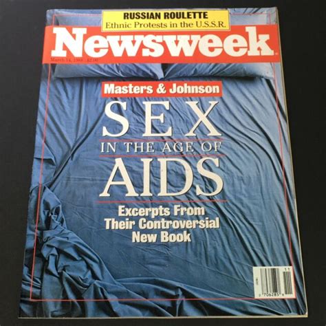 vtg newsweek magazine march 14 1988 masters and johnson sex and aids