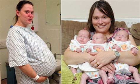 couple beat the odds to give birth to identical triplets daily mail