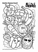 Wellbeing Healthy Colouring Eating sketch template