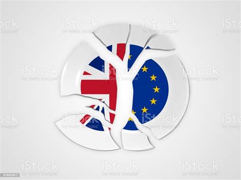 brexit juni  bendera inggris pelat rusak sebagai simbol meninggalkan ilustrasi stok