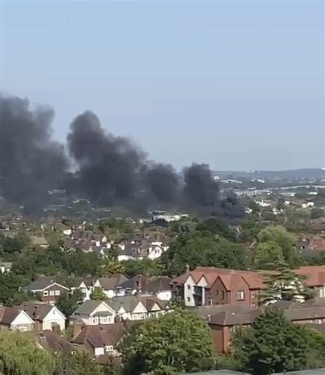 large fire reported  kenton  afternoon harrow