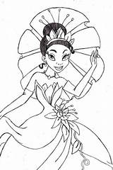 Tiana Coloring Princess Disney Pages Popular sketch template
