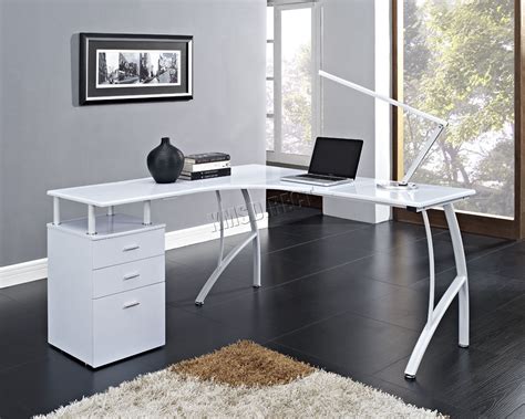 foxhunter  shaped corner computer desk pc table home office study cd
