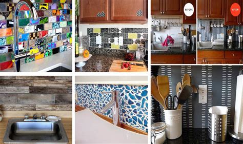 15 Inexpensive Diy Kitchen Backsplash Ideas And Tutorials