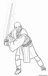 Windu Mace Wars Coloring Star Pages Clones Printable Episode Attack Ii Book Colouring Drawing Drawings Yoda Master Sith Darth Printables sketch template