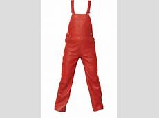 Men's Red Leather Bib Overalls New All Sizes
