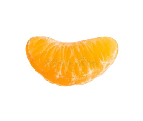 Fresh Juicy Tangerine Segment Isolated Stock Image Image Of Isolated