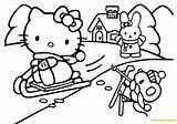 Hello Kitty Pages Skating Snow Her Friends Coloring Enjoying Color sketch template