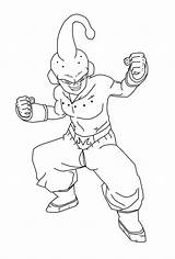 Buu Coloring Pages Kid Dbz Majin Dragon Ball Clipart Colouring Popular Library sketch template