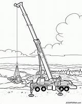 Crane Coloring Pages Construction Printable Truck Site Tower Hoisting Drawing Trucks Ball Wrecking Vehicles Color Drawings Vehicle Cartoon Clipart Book sketch template