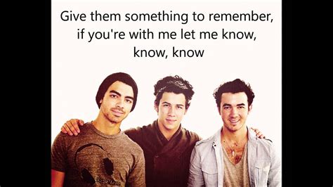 lets  jonas brothers  lyrics youtube