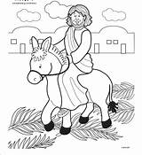 Jesus Coloring Easter Sunday School Palm Pages Crafts Bible Jerusalem Colouring Craft Entry Triumphal Donkey Kids Story Preschool Into Rides sketch template