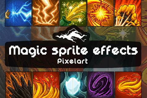 pixel art magic sprite effects  icons pack craftpixnet
