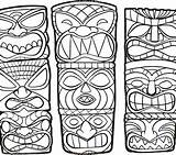 Tiki Coloring Pages Mask Hawaiian Template Masks Head Getdrawings Printable Getcolorings Color Colorings sketch template