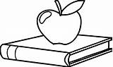 Apple Coloring Textbook Graphic Icon School Red Wecoloringpage sketch template