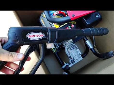 simpson pressure washer  psi  gpm crx cc unboxing assembly review youtube