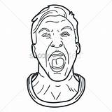Angry Man Drawing Shouting Getdrawings sketch template